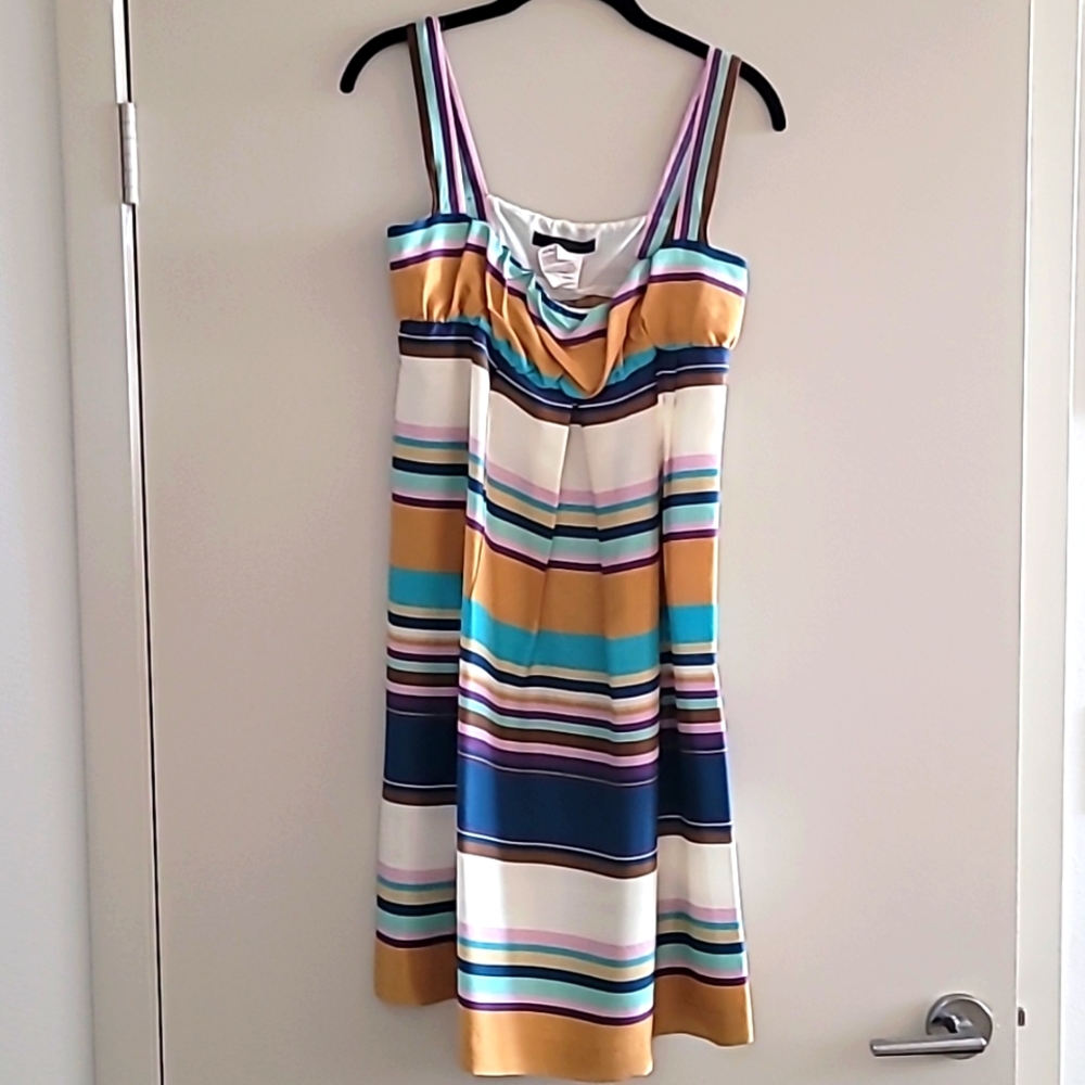MaxMara dress. 4. Cream, blue, yellow.